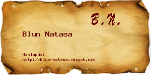 Blun Natasa névjegykártya